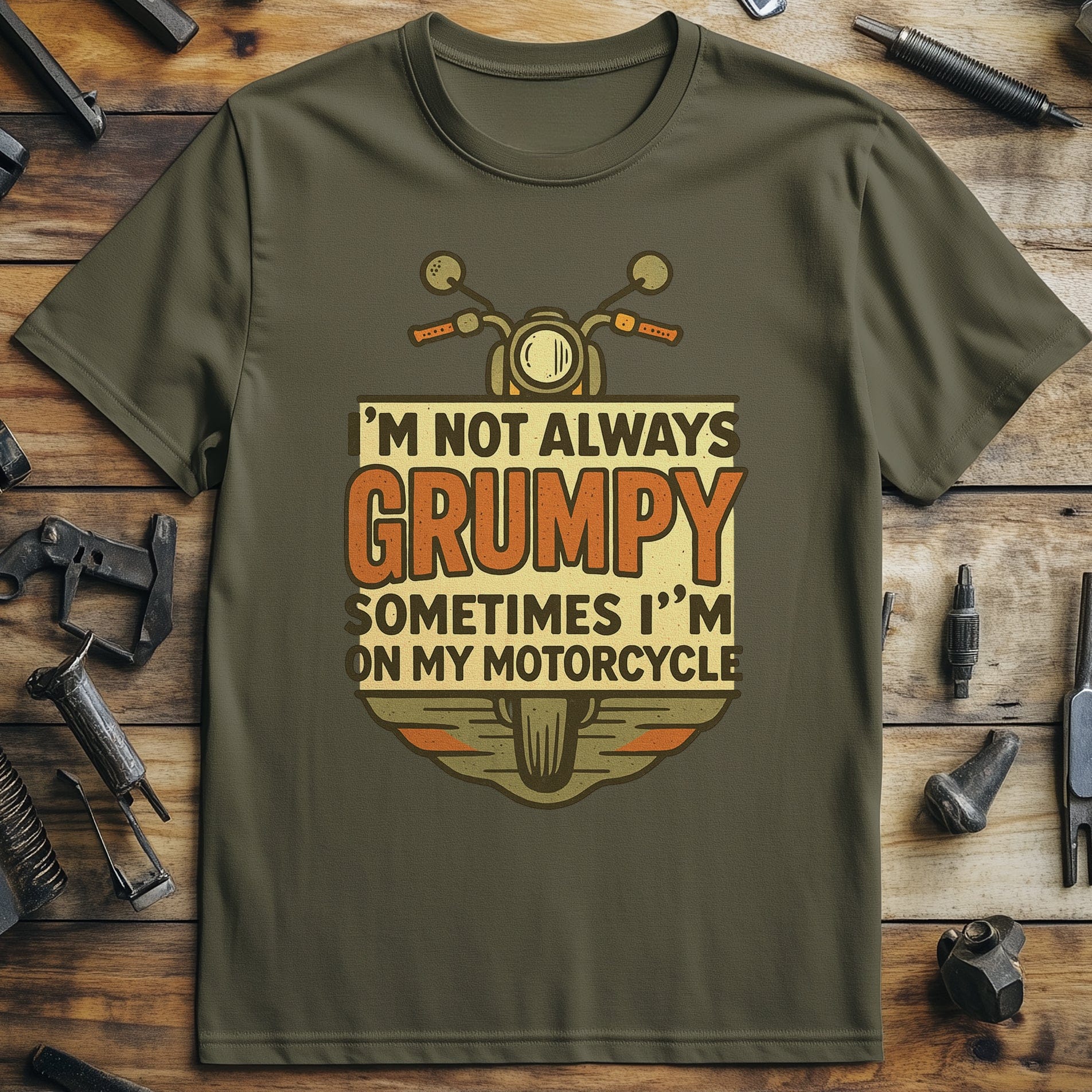 not always grumpy 30 motorcycle T Shirt - Image 4