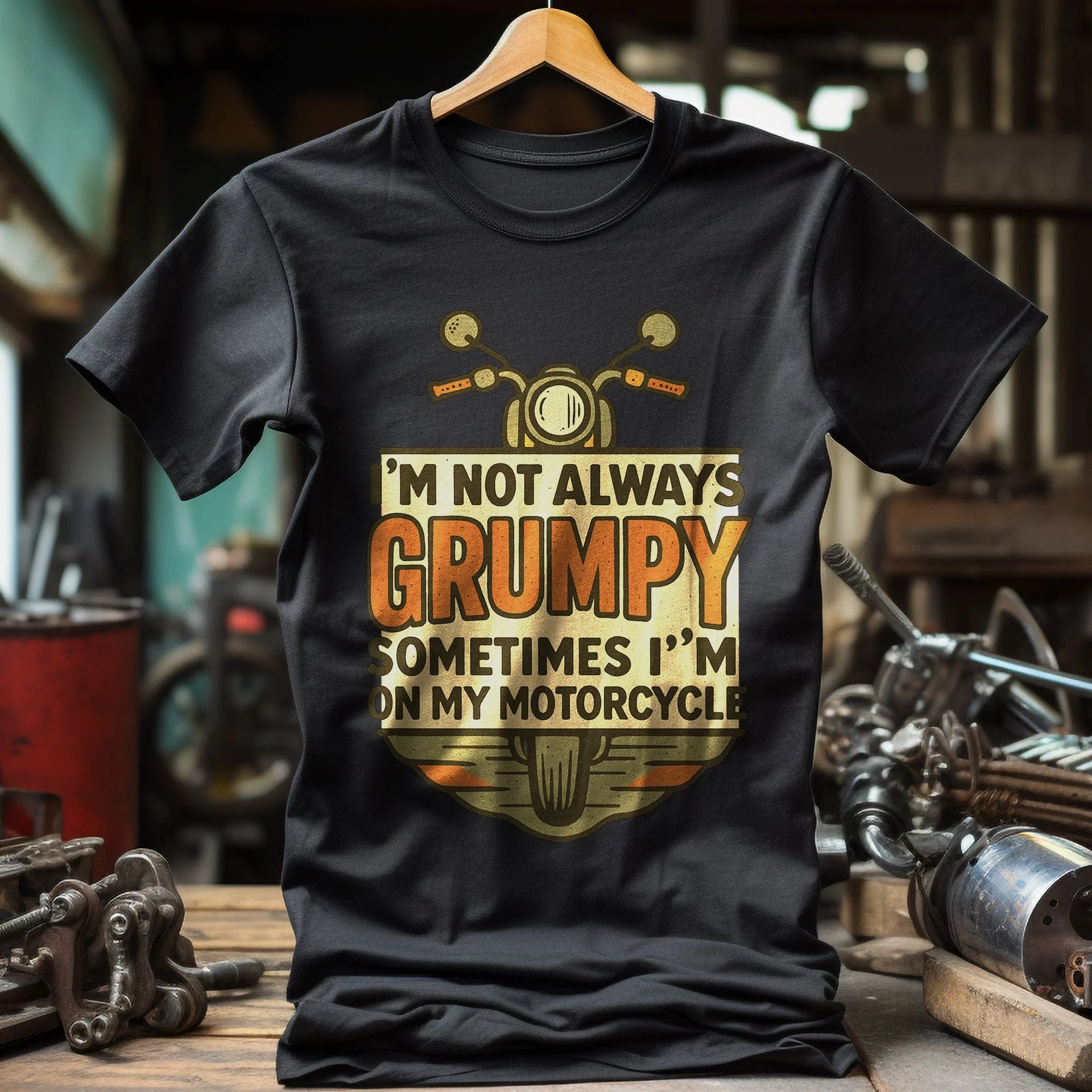 not always grumpy 30 motorcycle T Shirt - Image 5
