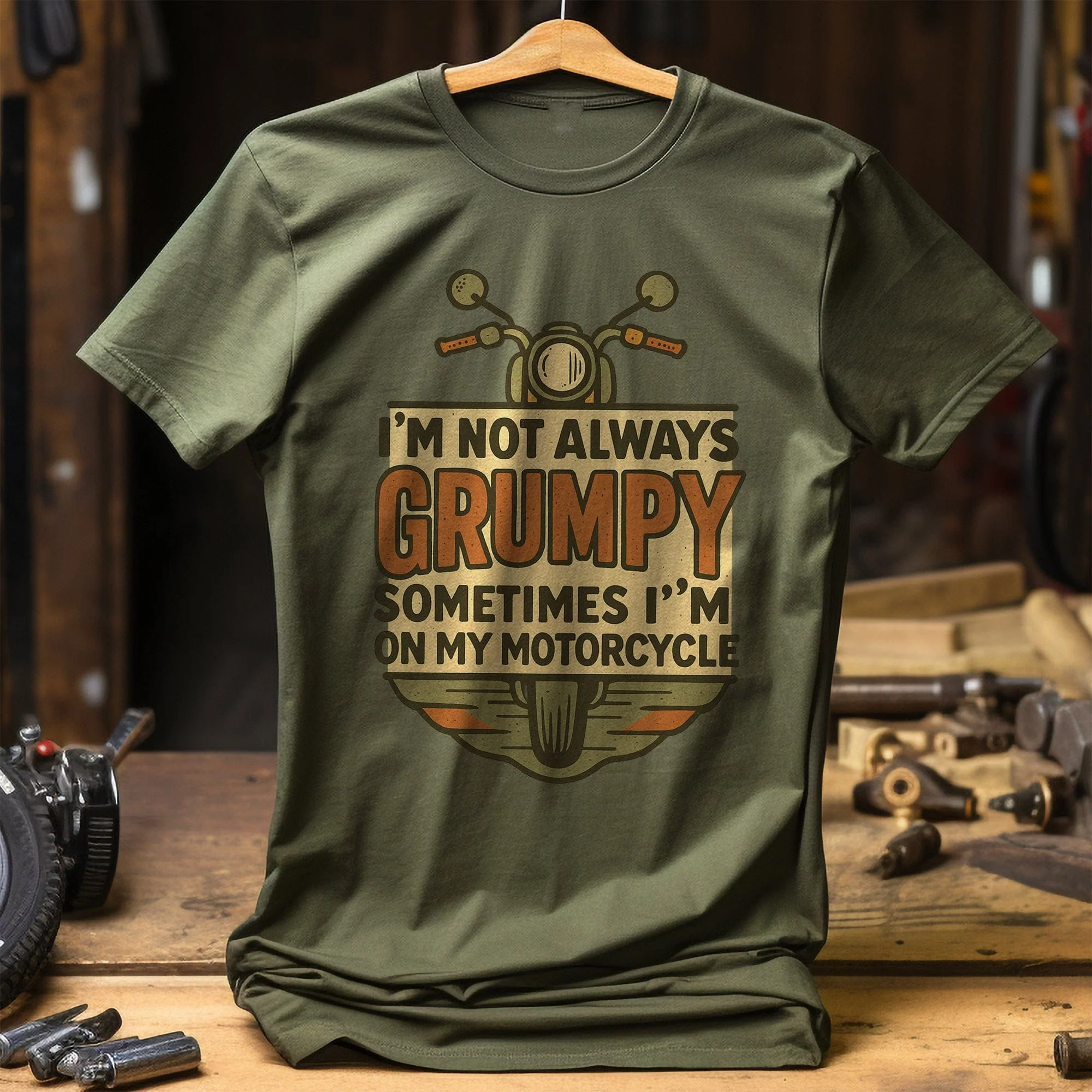 not always grumpy 30 motorcycle T Shirt - Image 8
