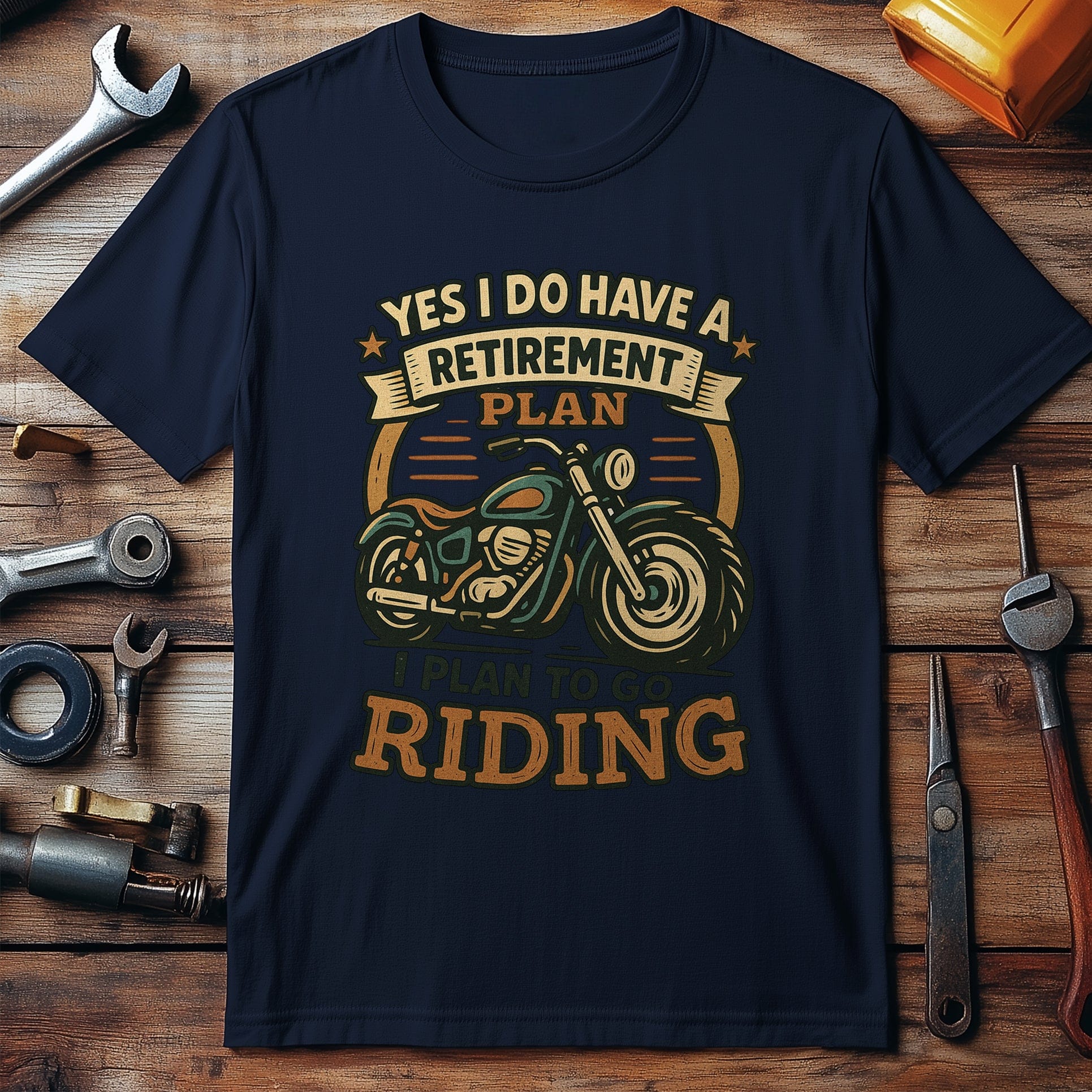 retirement plan 34 motorbike T Shirt - Image 3