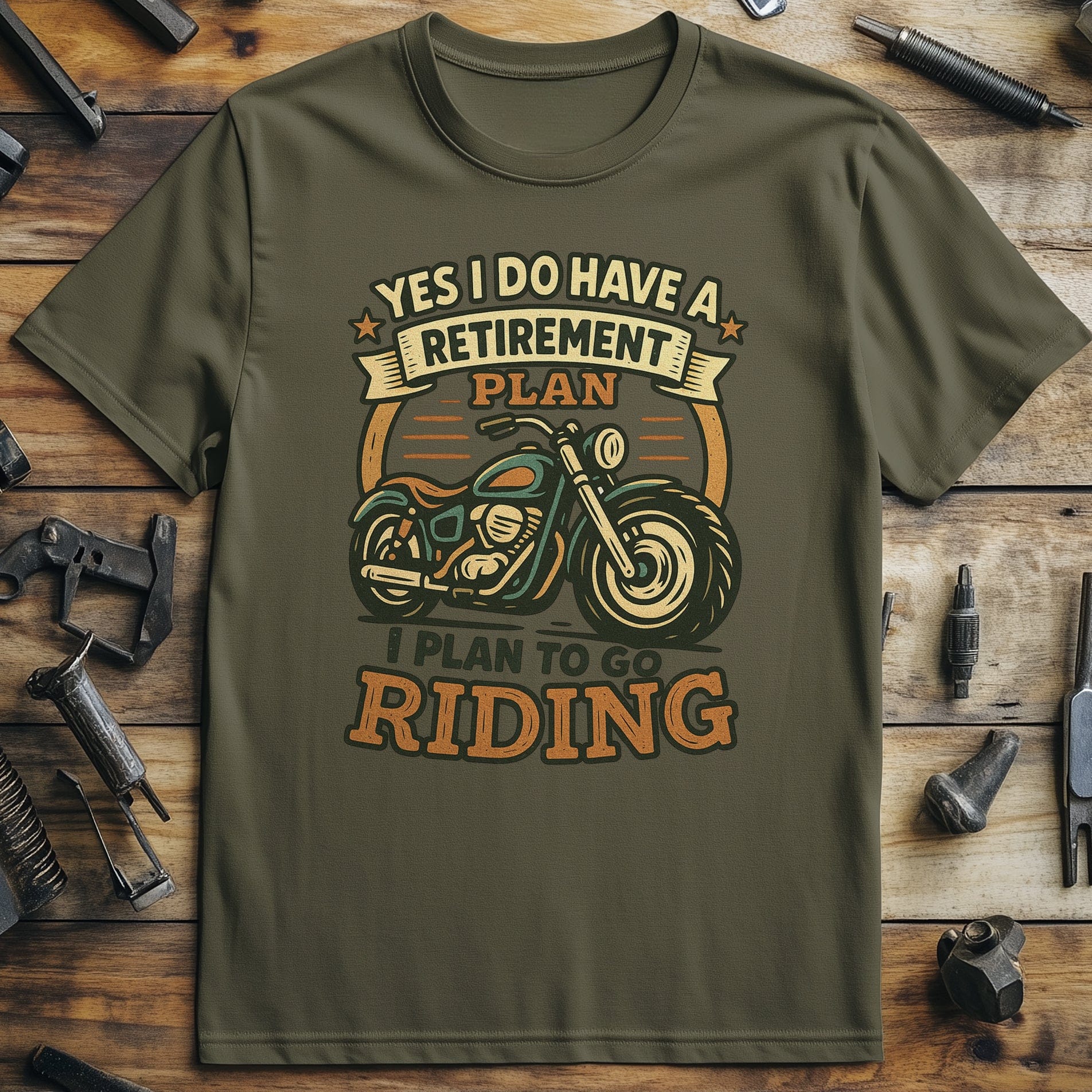 retirement plan 34 motorbike T Shirt - Image 4