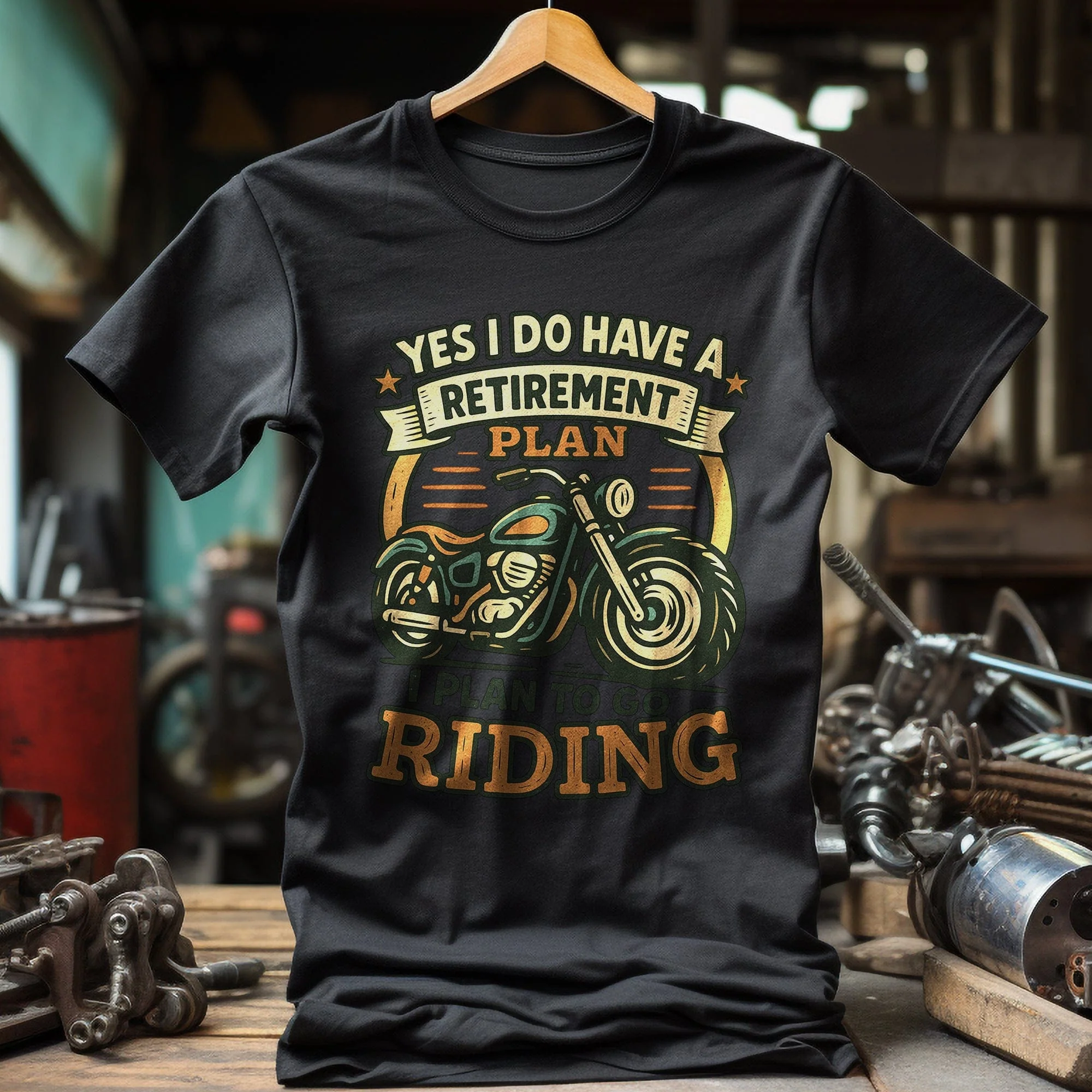 retirement plan 34 motorbike T Shirt - Image 5