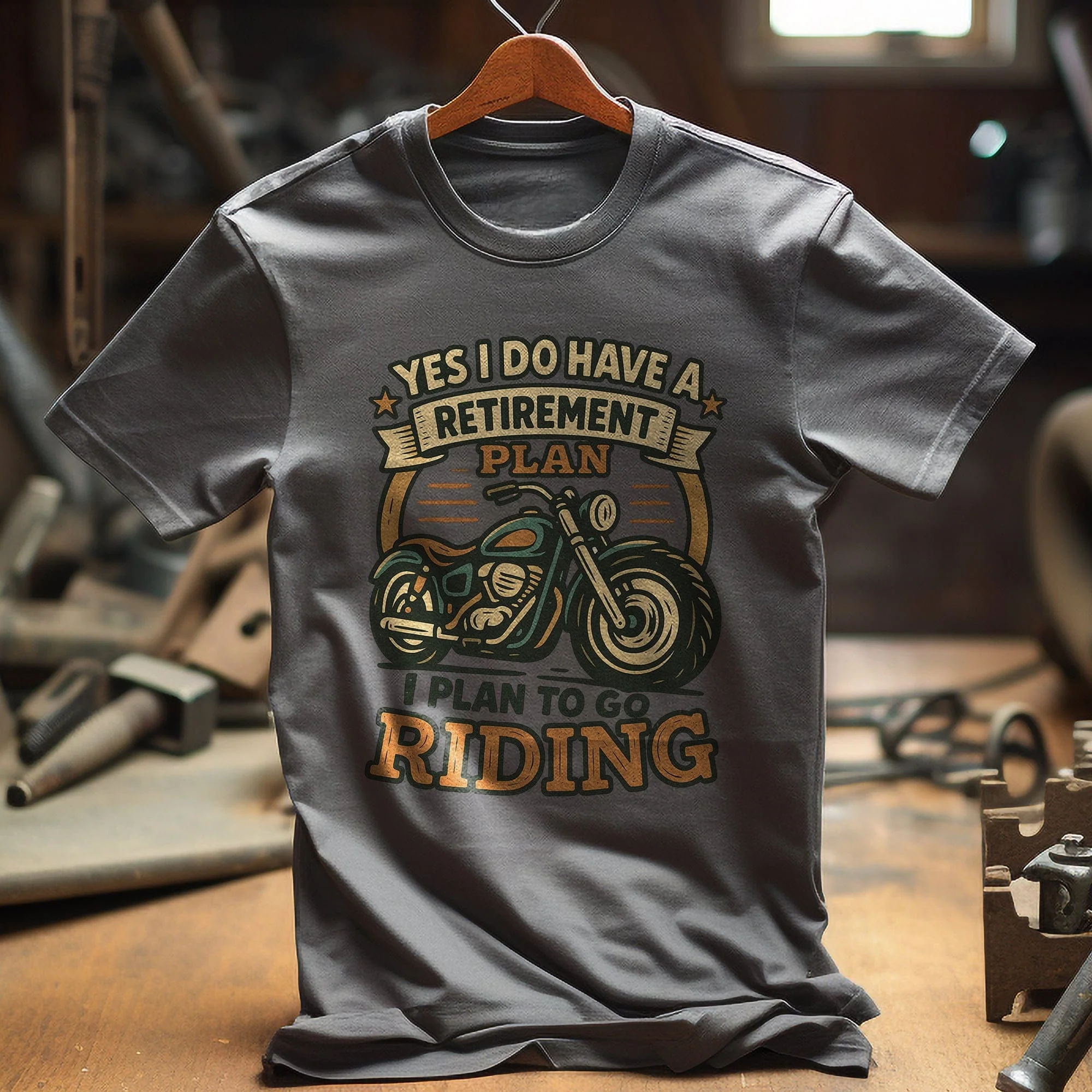 retirement plan 34 motorbike T Shirt - Image 6
