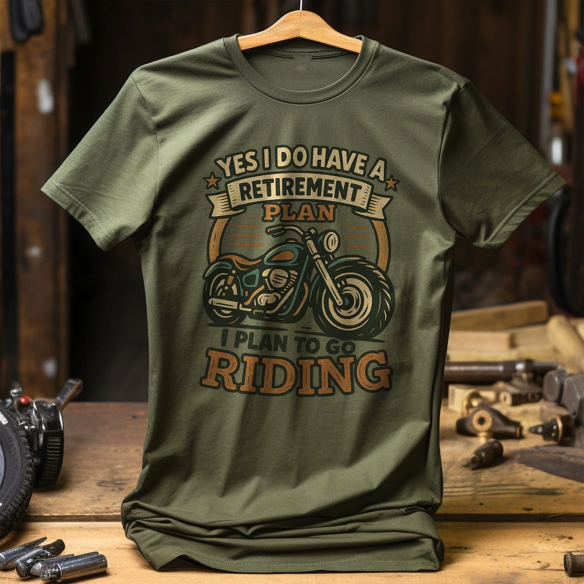 retirement plan 34 motorbike T Shirt - Image 8