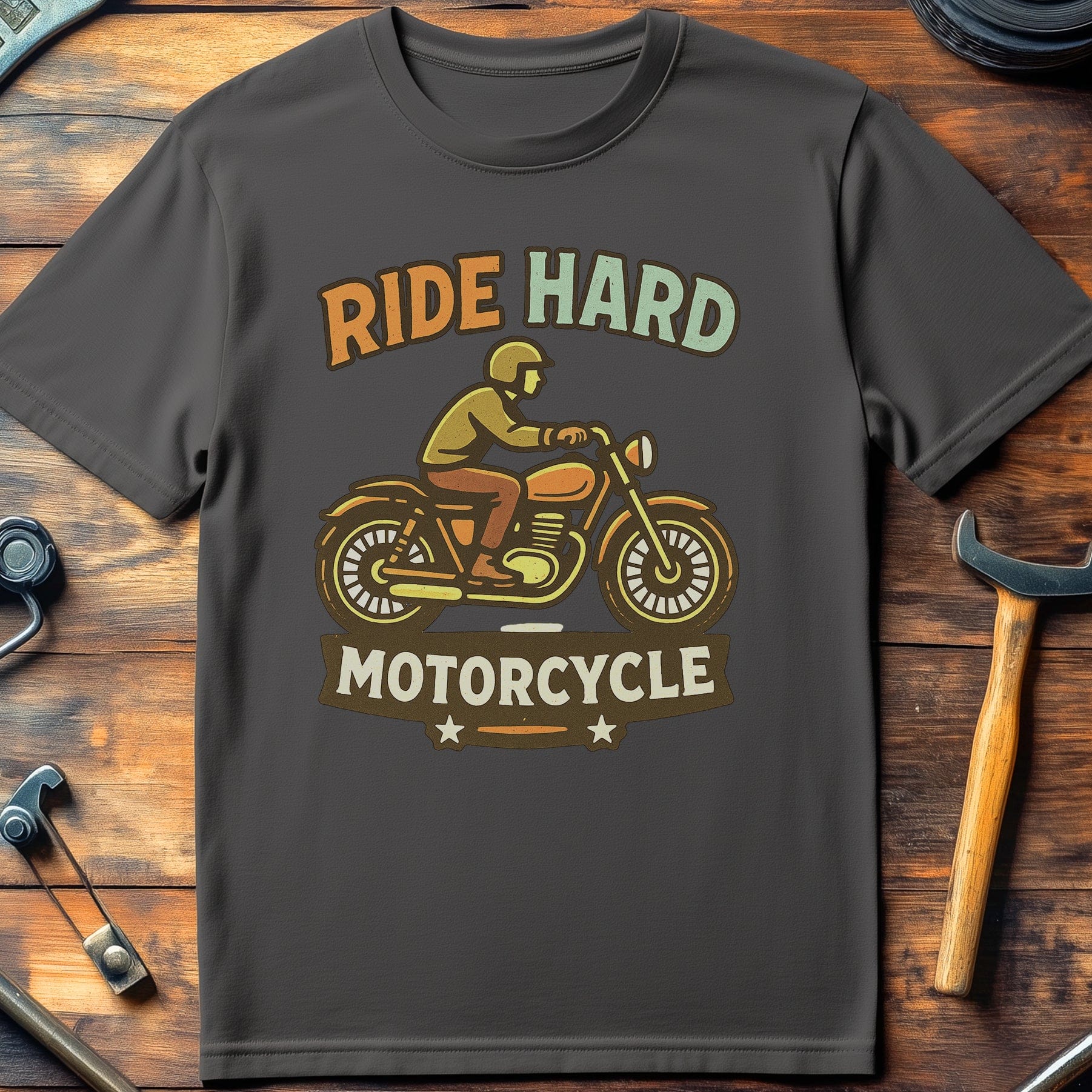 ride hard 35 motorcycle T Shirt - Image 3