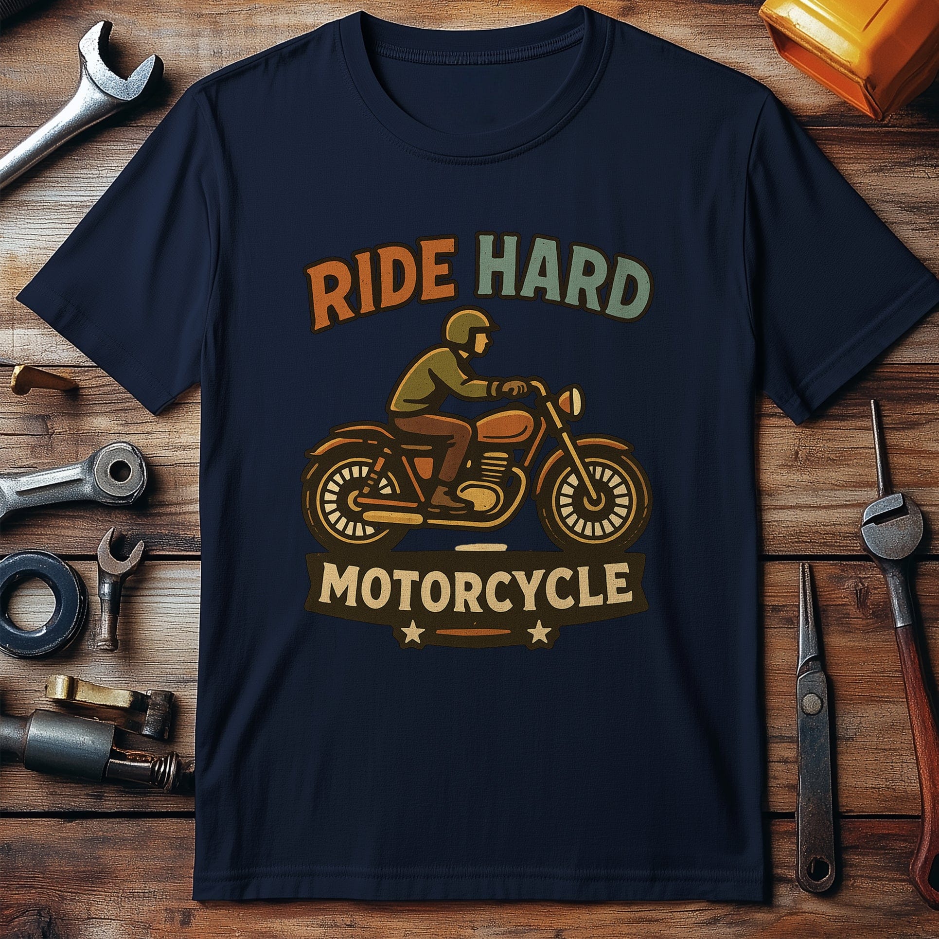 ride hard 35 motorcycle T Shirt - Image 4