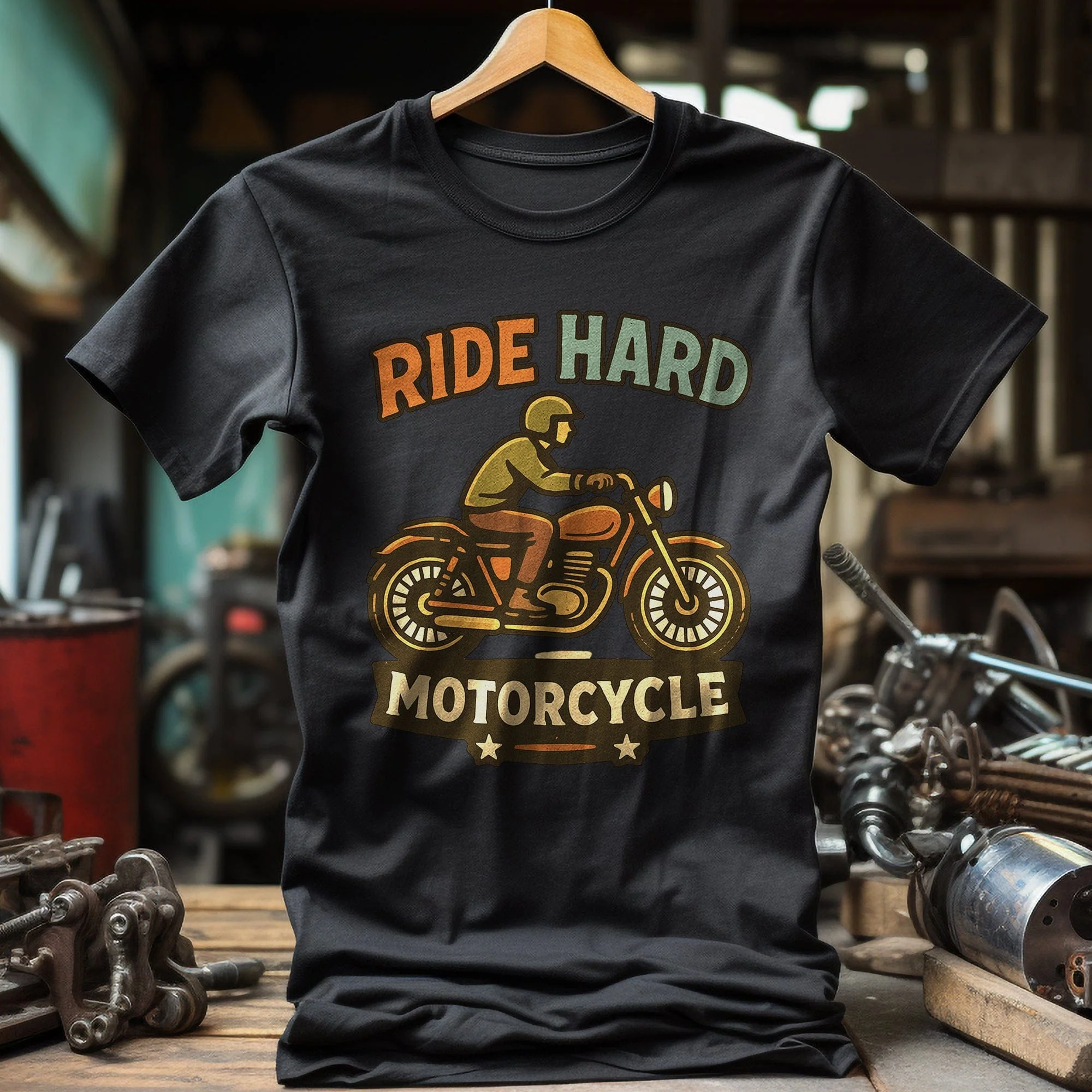 ride hard 35 motorcycle T Shirt - Image 5
