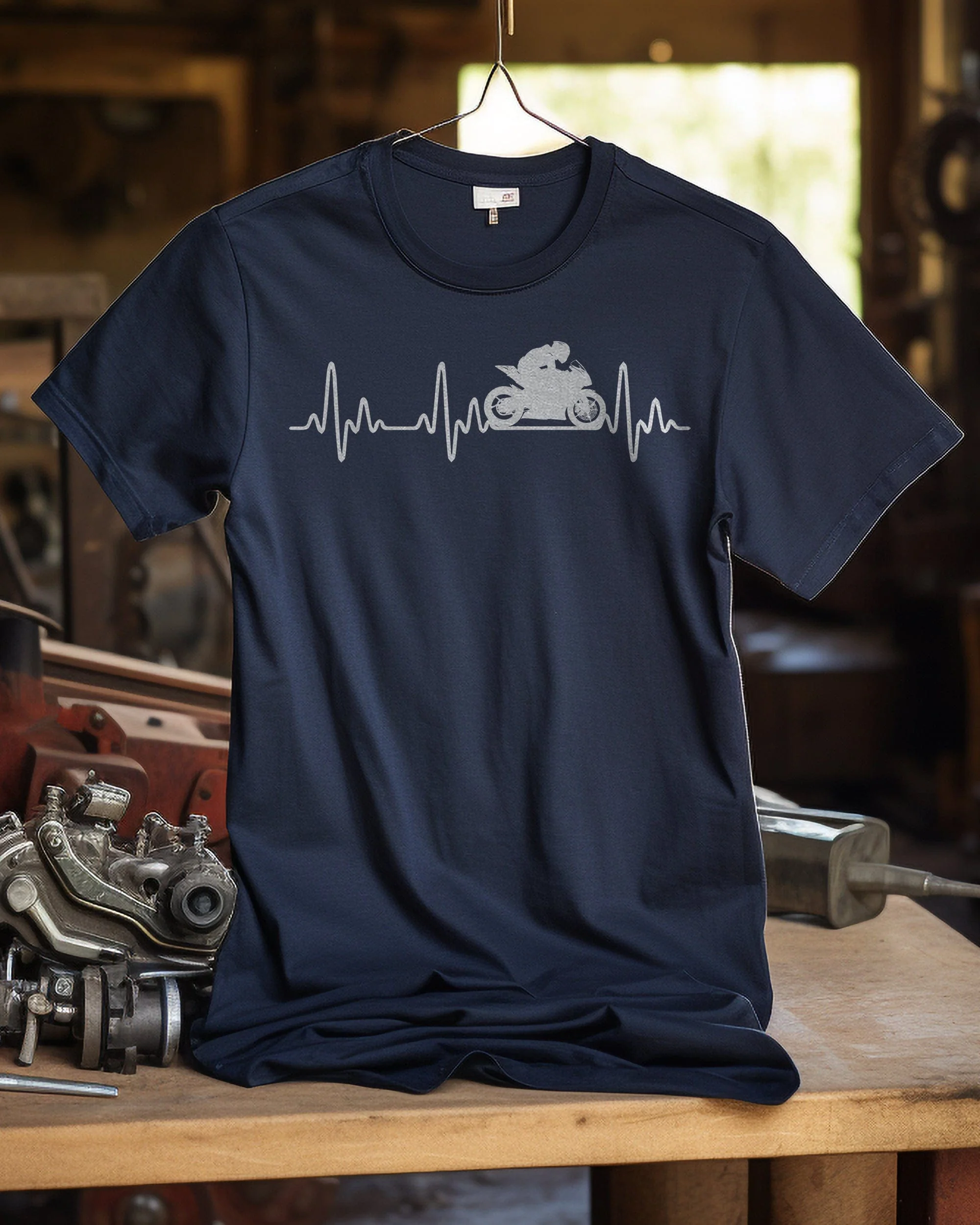 Sports Bike Heartbeat T-Shirt - Image 11