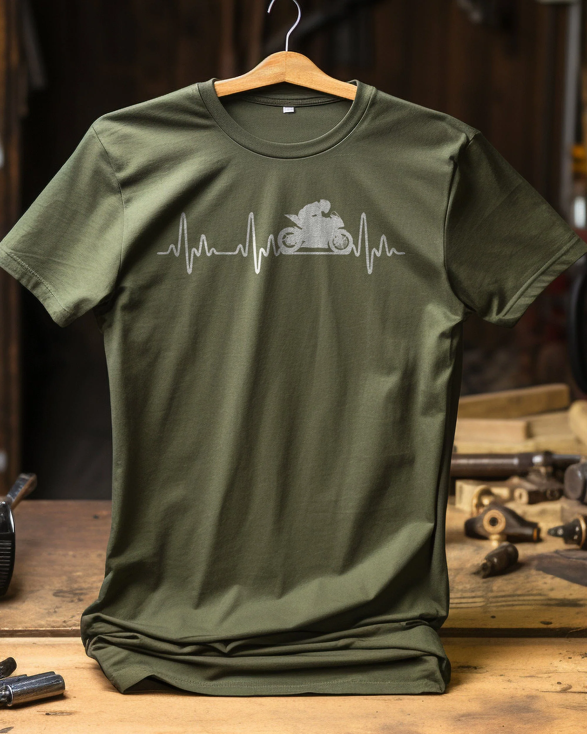 Sports Bike Heartbeat T-Shirt - Image 12