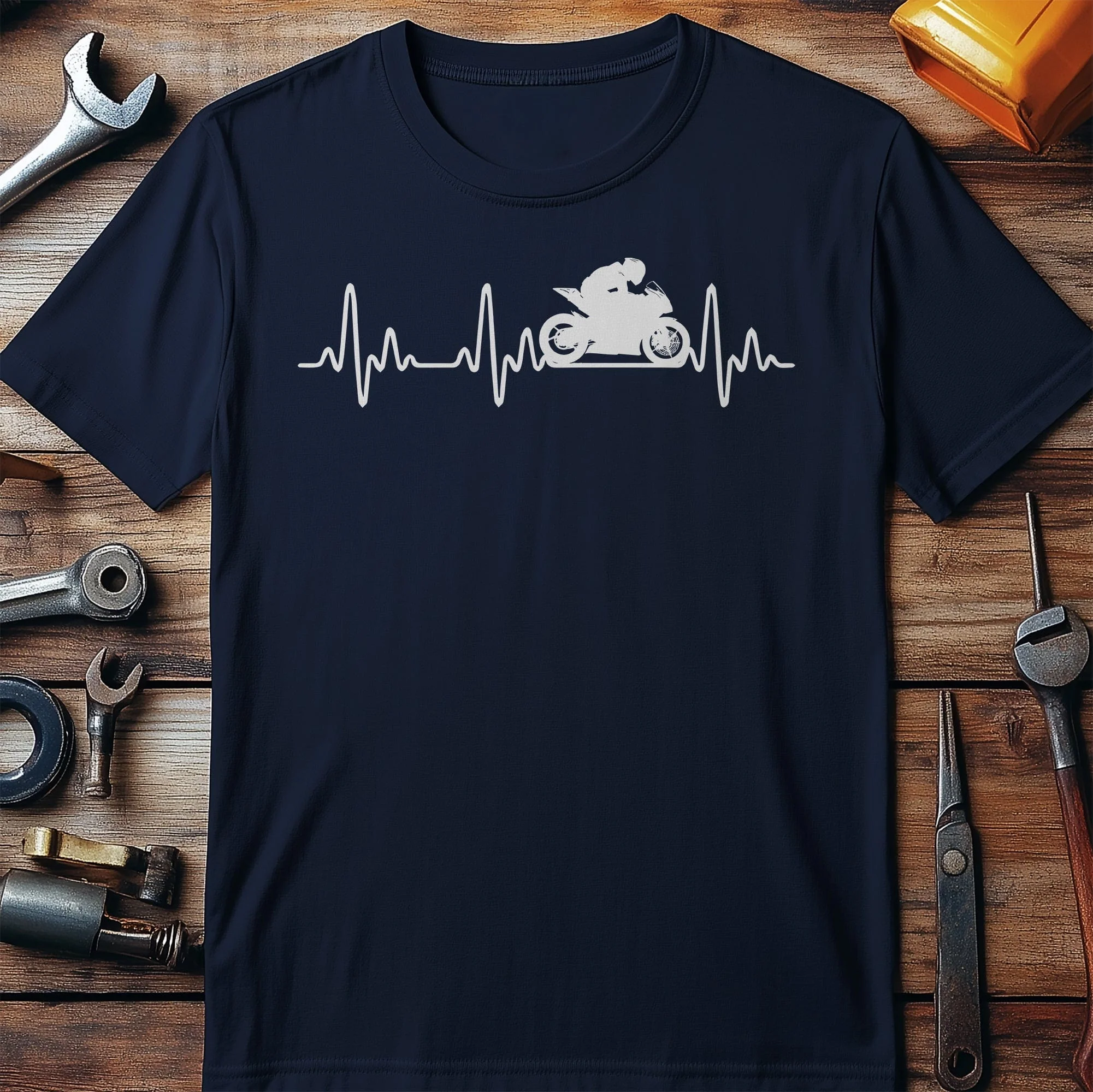 Sports Bike Heartbeat T-Shirt - Image 27