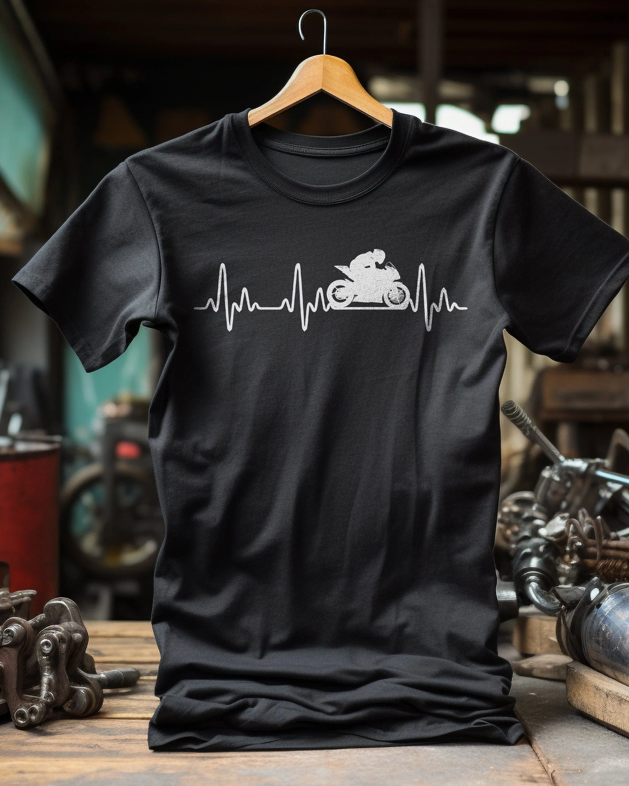 Sports Bike Heartbeat T-Shirt - Image 9