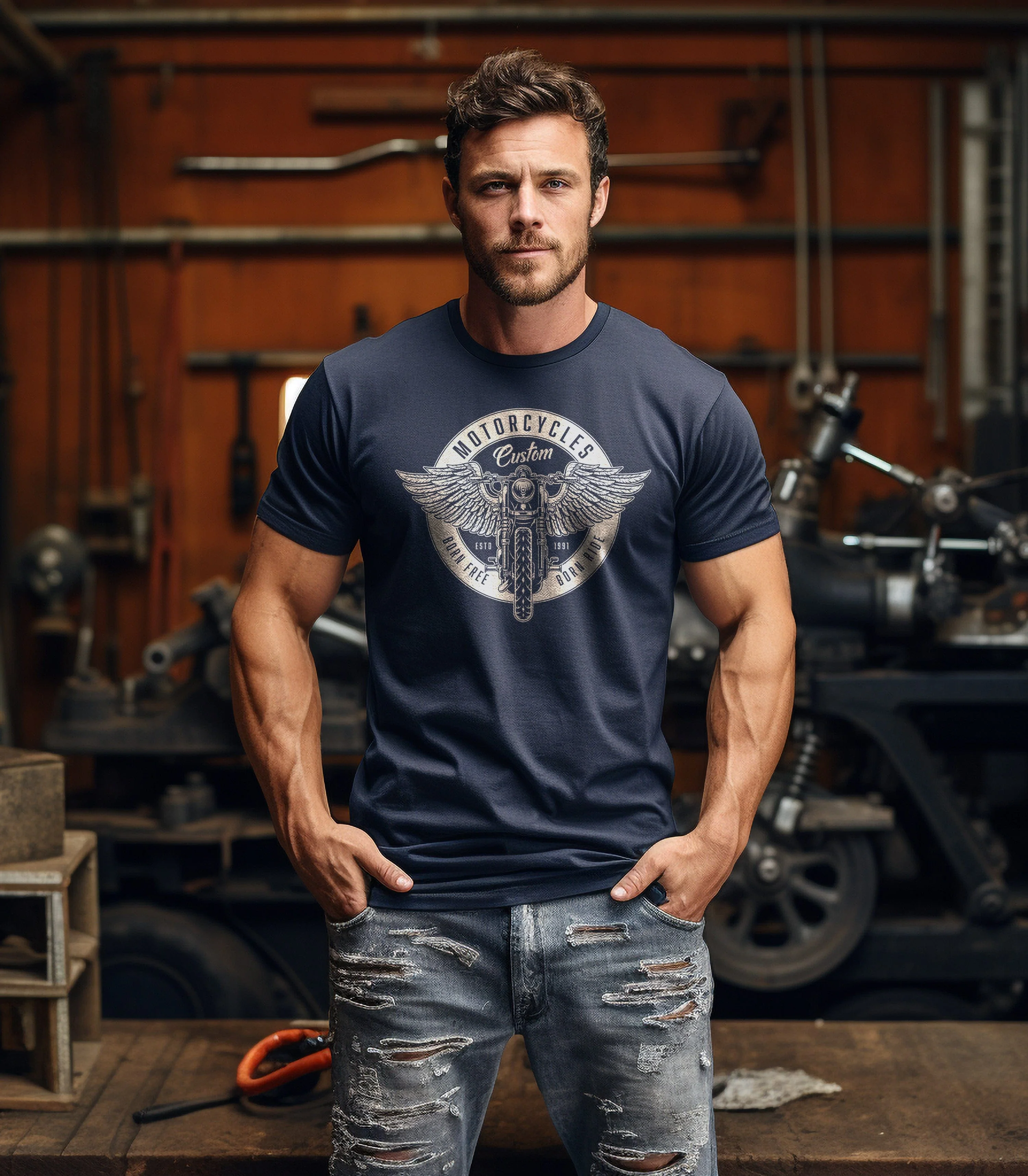 Wings Biker T-Shirt - Image 15