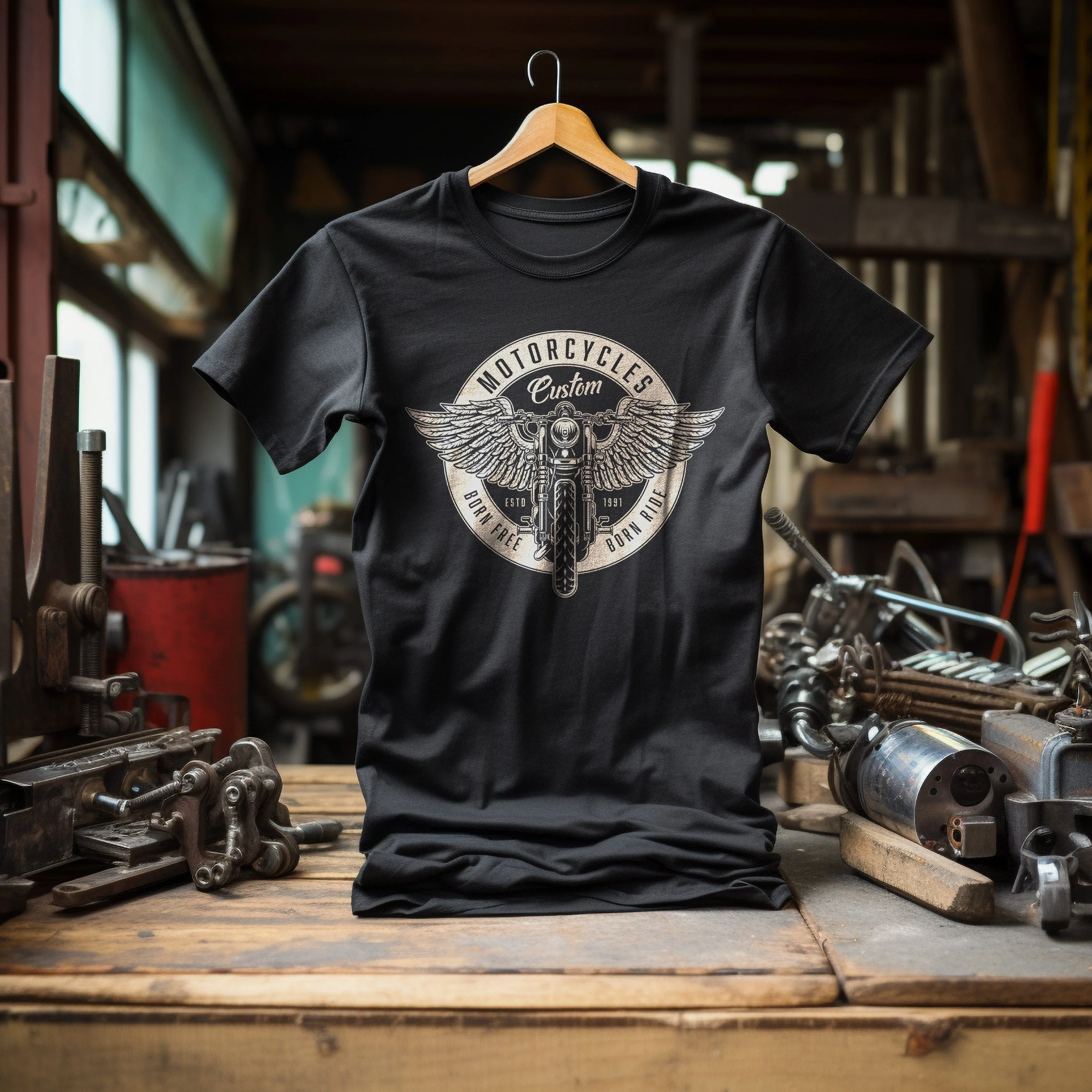 Wings Biker T-Shirt - Image 3